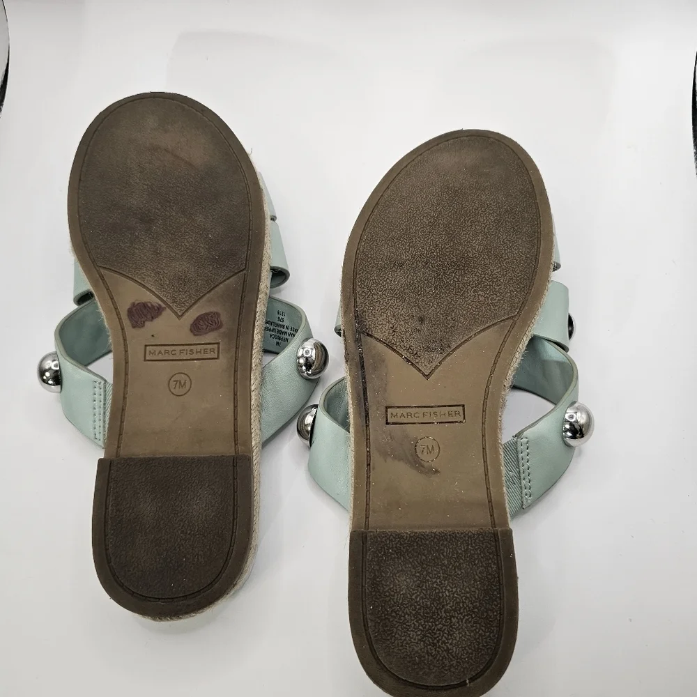 Marc Fisher Silver-Studded Sandals - Picture 6 of 6